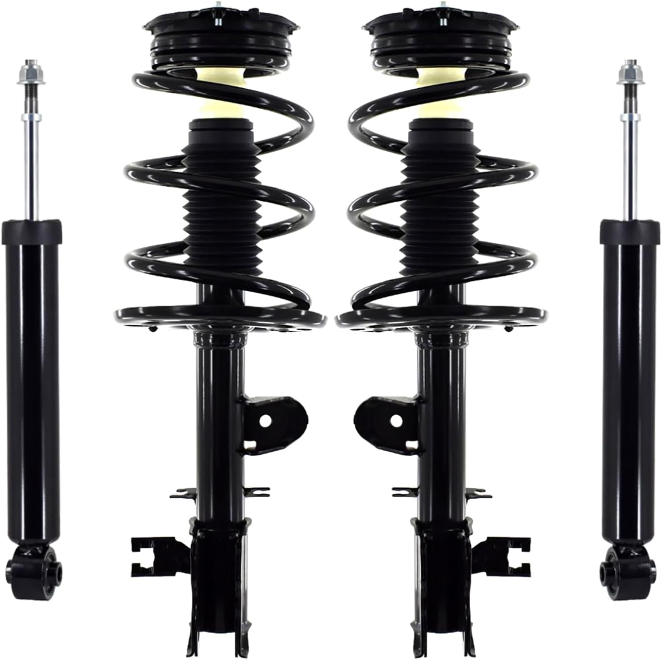 PM Auto Set 4 Front Quick Complete Strut-Coild Spring-Rear Shock Compatible With 2011-2017 Nissan Quest