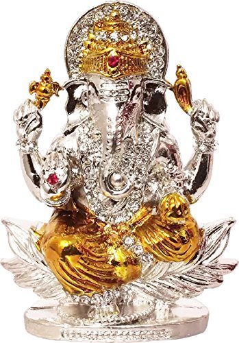 Atharv God Ganesha Idol/Murti/Statue Decorative Showpiece Gift Item for Car Dashboard/Puja/Mandir Pooja/Temple/Home Decor/Office Showpiece AAA Quality