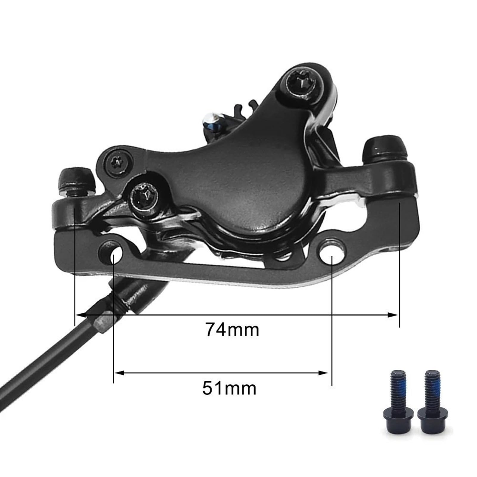 Freno de Tambor de Banda Trasera Freno hidráulico A2 MTB Bicicleta Discos de Aceite Palanca 2 pistones 160MM 180MM Rotor Pinza Trasera Delantera Izquierda Derecha