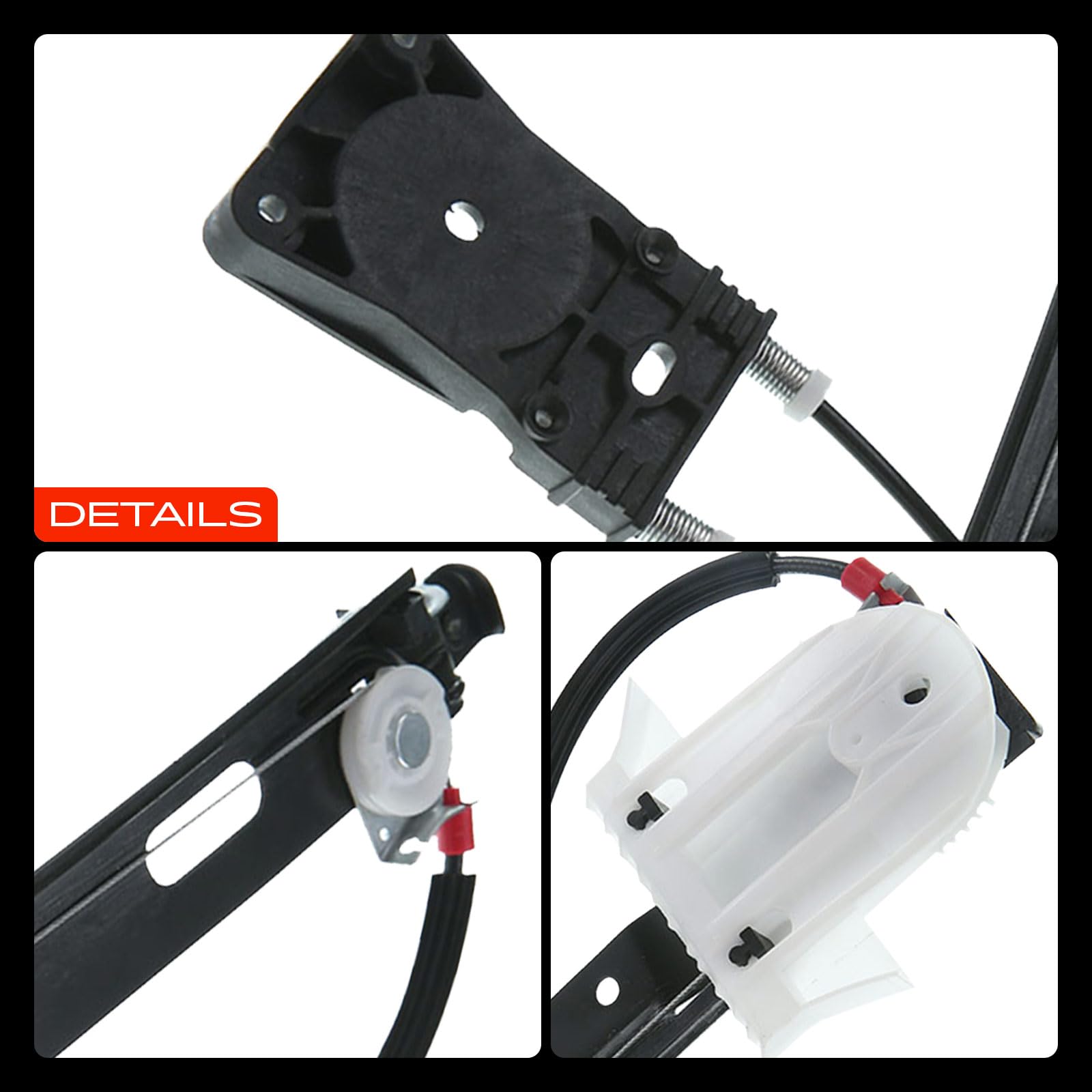 Frankberg Elevalunas Mecanismo elevalunas Eléctrico sin Motor Parte trasera izquierda Sin placa 4/5-Puerta Compatible con Mondeo IV BA7 Replace# 7S71A27001BJ,1803932