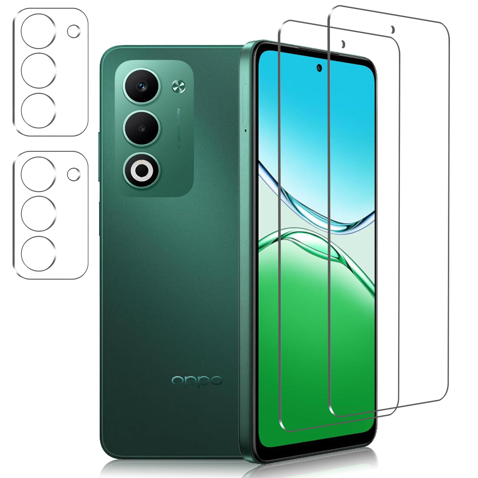 OPPO A5 5G フィルム + カメラフィルム【旭硝子日本製】オッポA5 5G 保護フィルム 指紋認証対応 硬度9H 耐衝撃 スクラッチ防止 自動吸着 露出オーバー防止 気泡ゼロ 指紋防止 CPH2751 OPG06 A502OP 用の ガラスフィルム「2+2枚入」