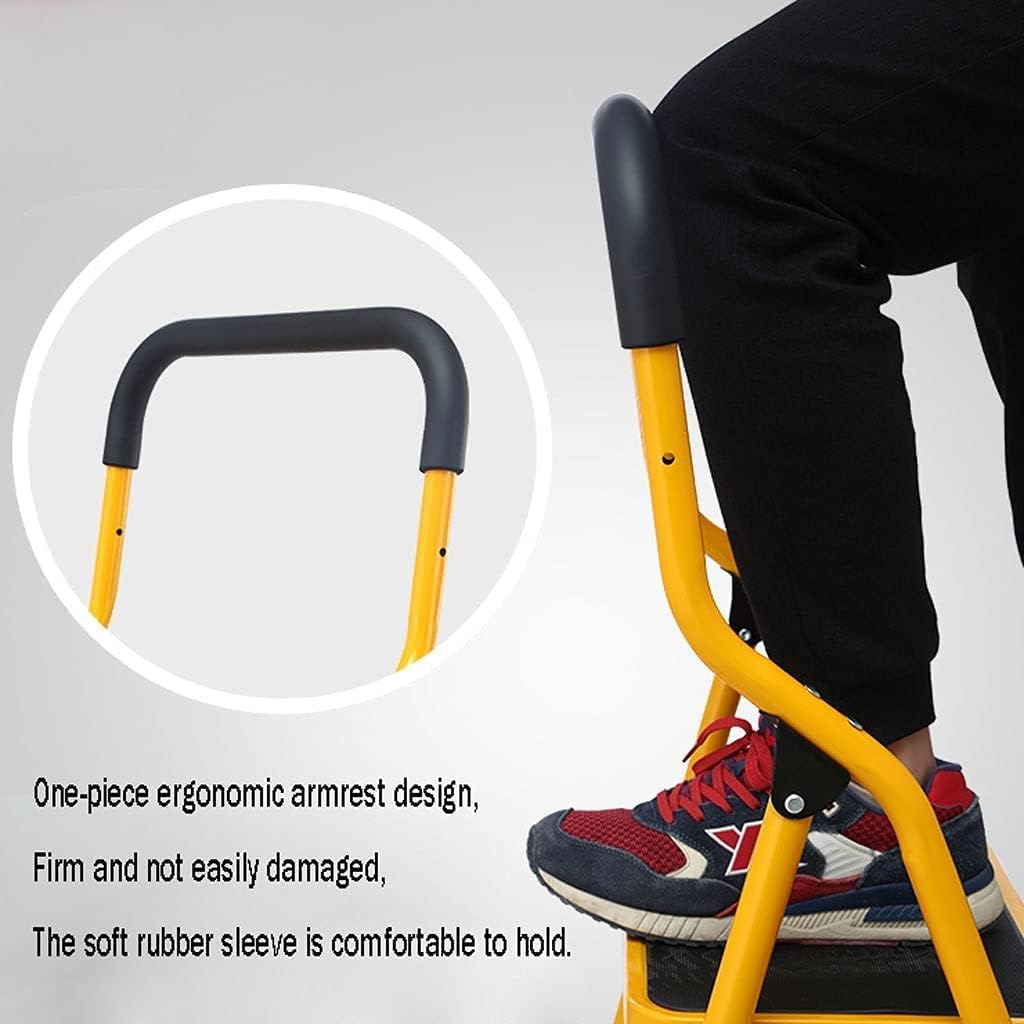 Step Ladder Sturdy Step Ladder Folding Ladder with Non-slip Wide Pedals Portable Extension Ladder for Home Folding Ladder Telescopic Ladder(Color:Grey,Size:4 Step Ladder)