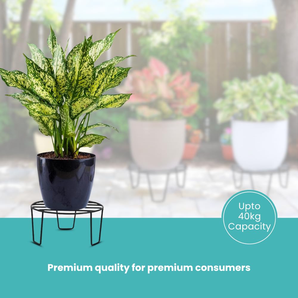 Black Metal Plant Stands - 5 Pack -3