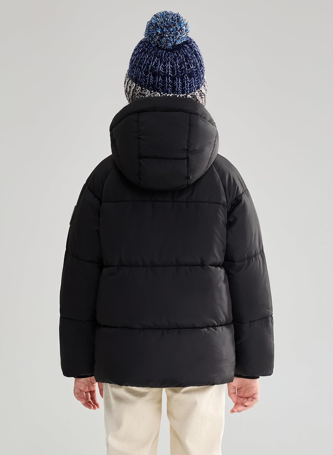 SOLOCOTE Boys Winter Coat - Hooded Pockets Heavyweight Water-Resistant Windbreak Puffer Jacket - Image 3