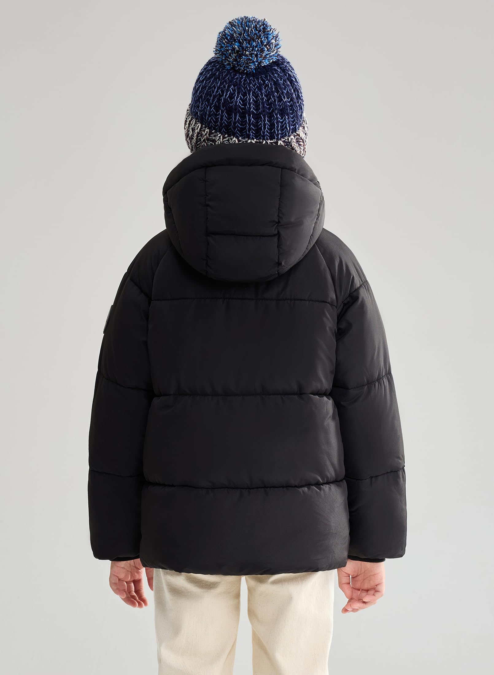 SOLOCOTE Abrigo de Invierno para Niños Repelente al Agua Cortavientos Acolchado Pesado Chaqueta Parka para Niños Niñas