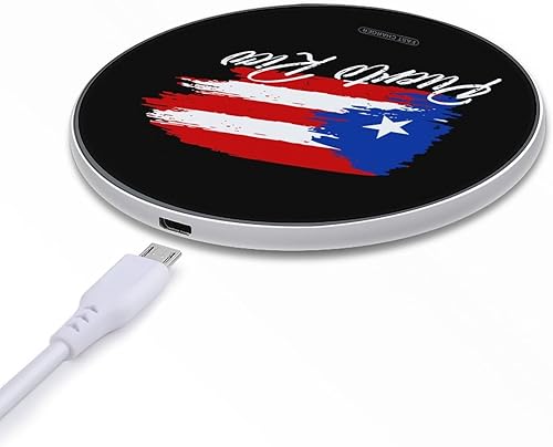 Miniatura 5 de Puerto Rican Flag Wireless Charger Pad 10W Fast Charging Pad Compatible with iPhone 15 14 13 12 Series Samsung Galaxy Series