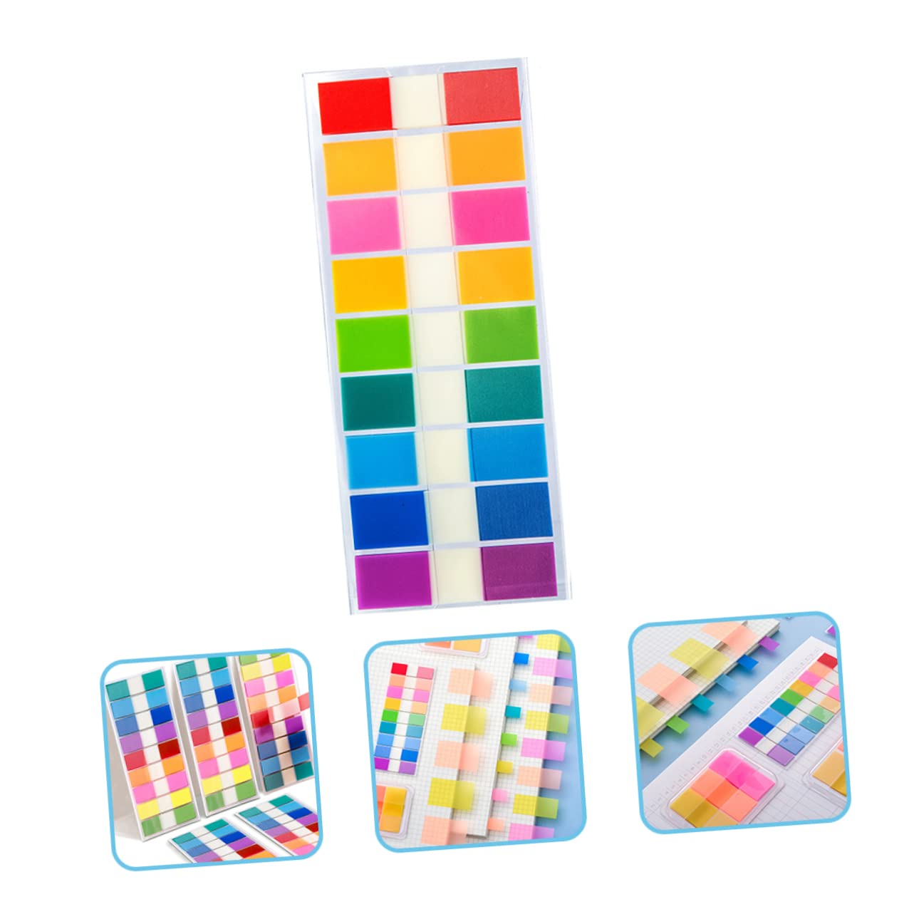 NUOBESTY 4500stücke Haftstreifen Index Tabs Fluoreszierende Klebezettel Für Seitenmarkierung Klassifizierung Und Notizen Geeignet Für Schule Büro Und Zuhause