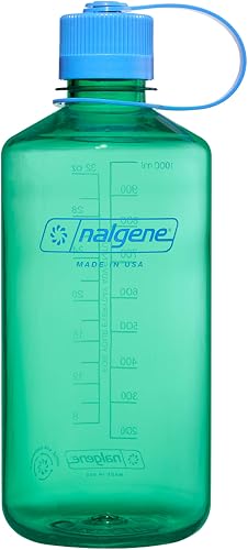 Nalgene Water Bottle - Lightweight Sustain Tritan BPA-Free terproof Bottle for Backpacking, Hiking, Gym, 32 OZ, Narrow Mouth, Pastel Green