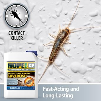 NOPE! Silverfish Killer - 5L - Spray Long-Lasting, Fast Acting, Odourless for Indoor and Outdoor use