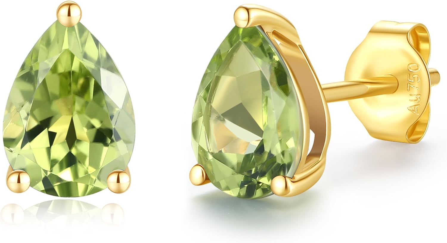 FANCIME 14k Solid Yellow Gold Pear Stud Earrings Prong Cluster Stud Earrings Natural/Created Gemstone Jewelry Gifts for Her Mom Women Wife,Gemstone Size 5 * 7mm