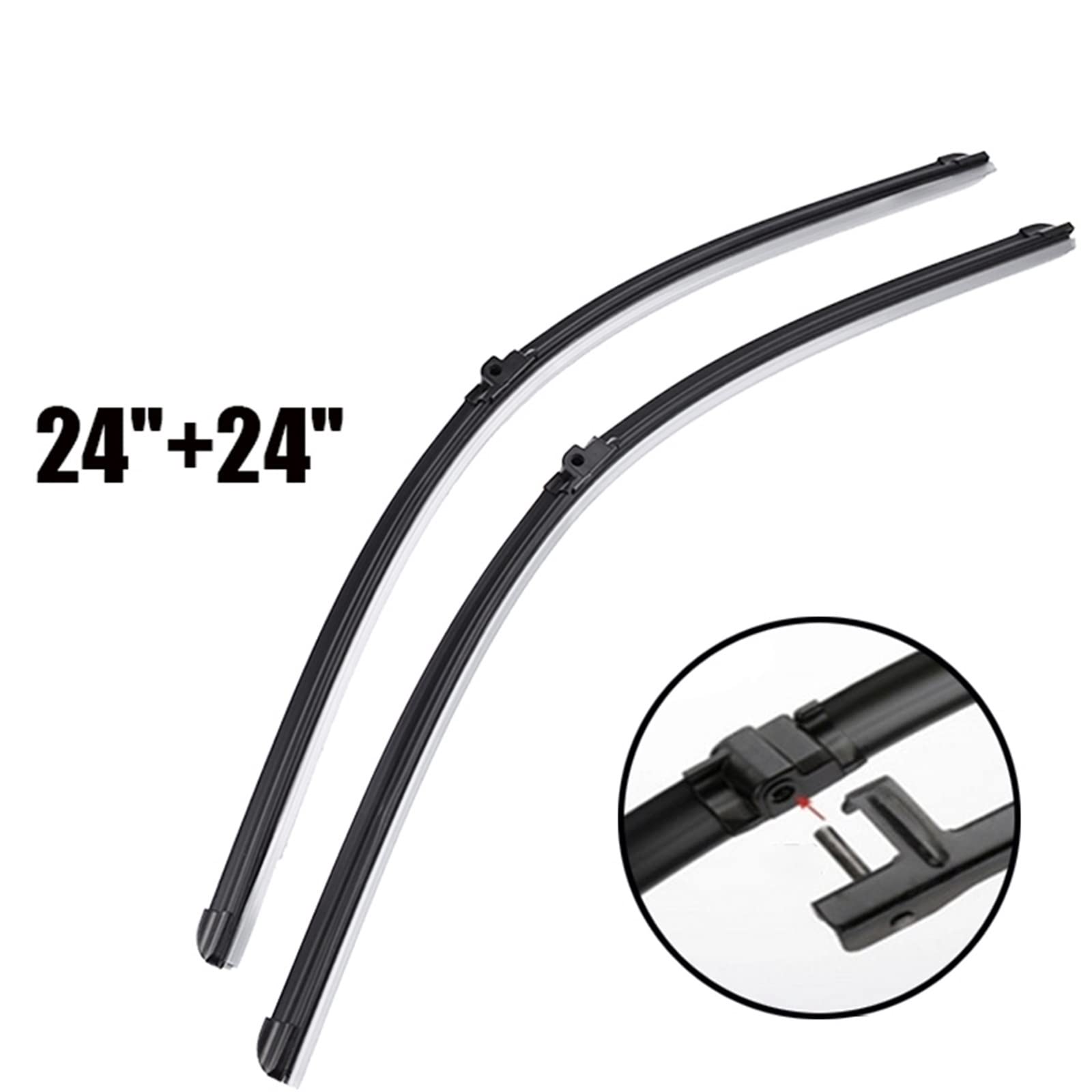 2x Front Wiper Blade For Mercedes C-Class W204 Sedan C200 CGI 204.048
