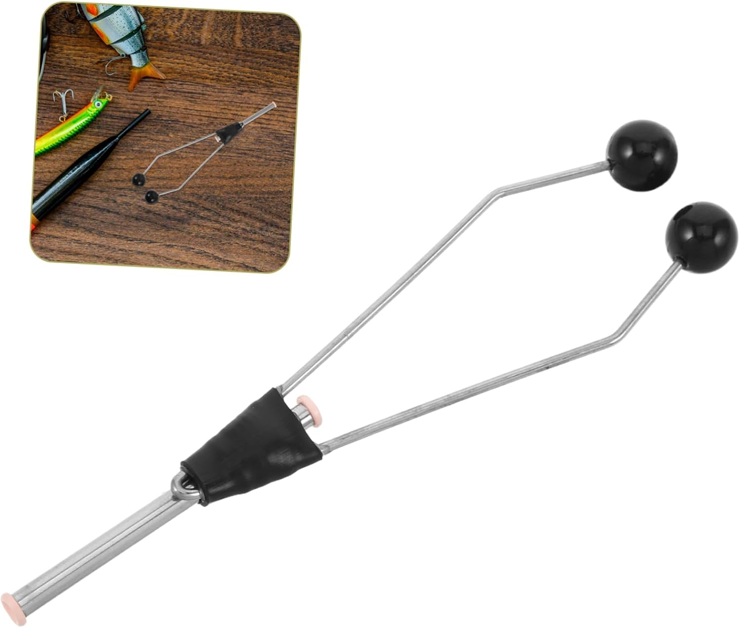 Toyvian Fly Tying Bobbin Holder with Precision Tip and Ergonomic Handle Lightweight Wire Spool Tool for Fishing Hook Tying and Fly Accessories