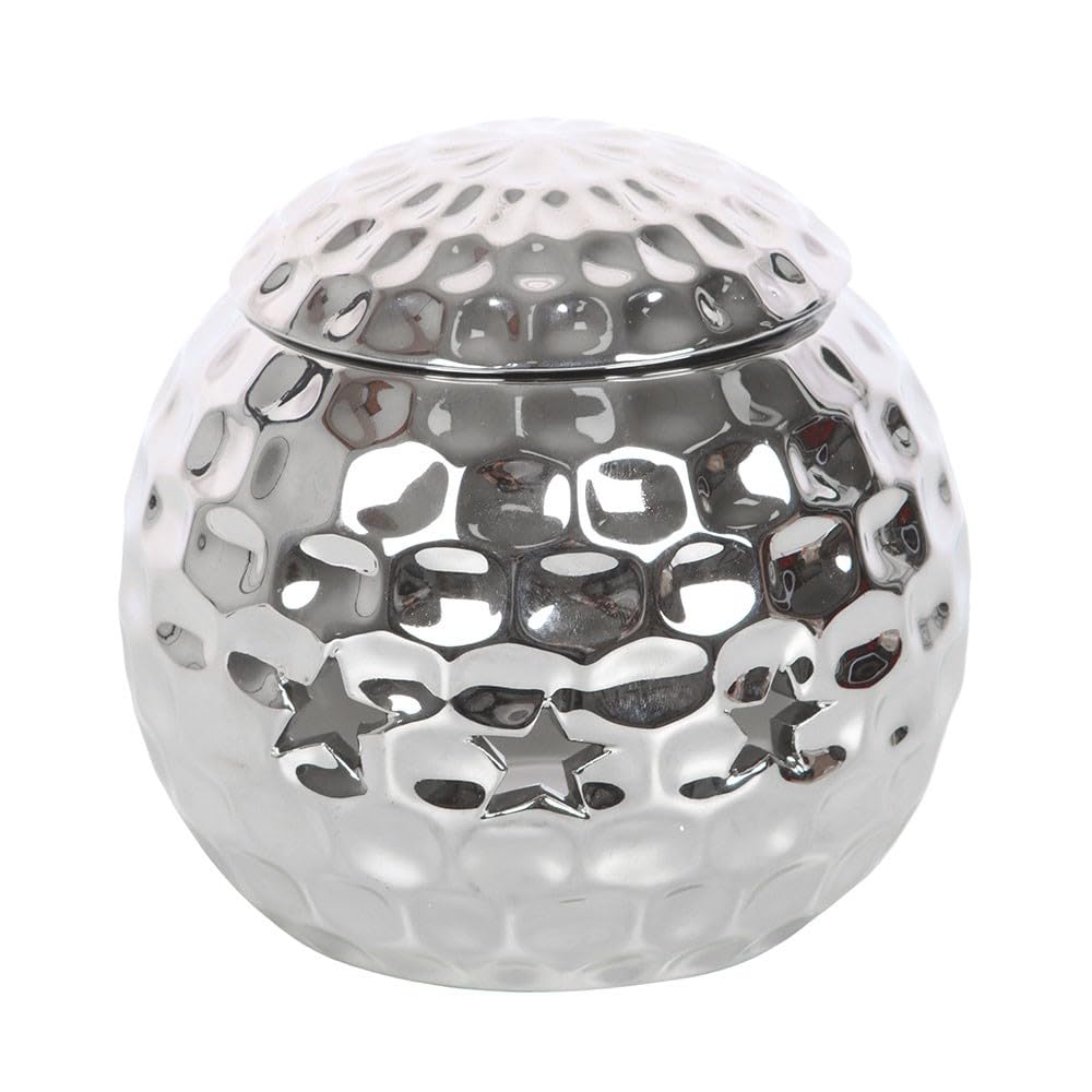Retro Style Silver Disco Ball Oil Burner. Home Decor