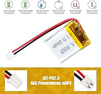 Vista 5 de 3.7V 200mAh 602025 Batería Lipo Recargable de Polímero de Iones de Litio con Conector PH2.0mm JST