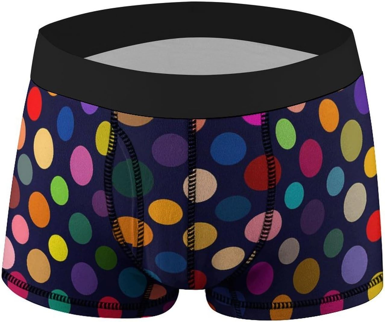 Colorful Polka Dots Novelty Men's Boxer Briefs Soft Breathable Underpants Trunks Stretch Underwear