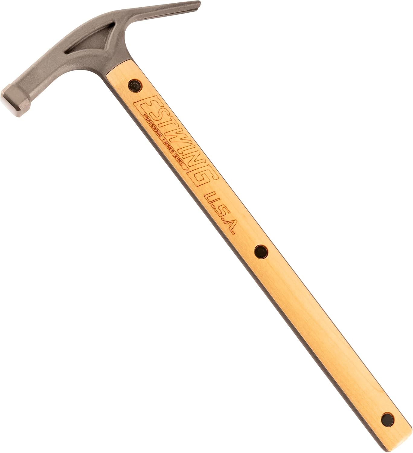 ESTWING Farrier Driving Hammer - 8 oz USA Made Horseshoe Hammer with Smooth Face & Wood Handle - EW-8FDHS