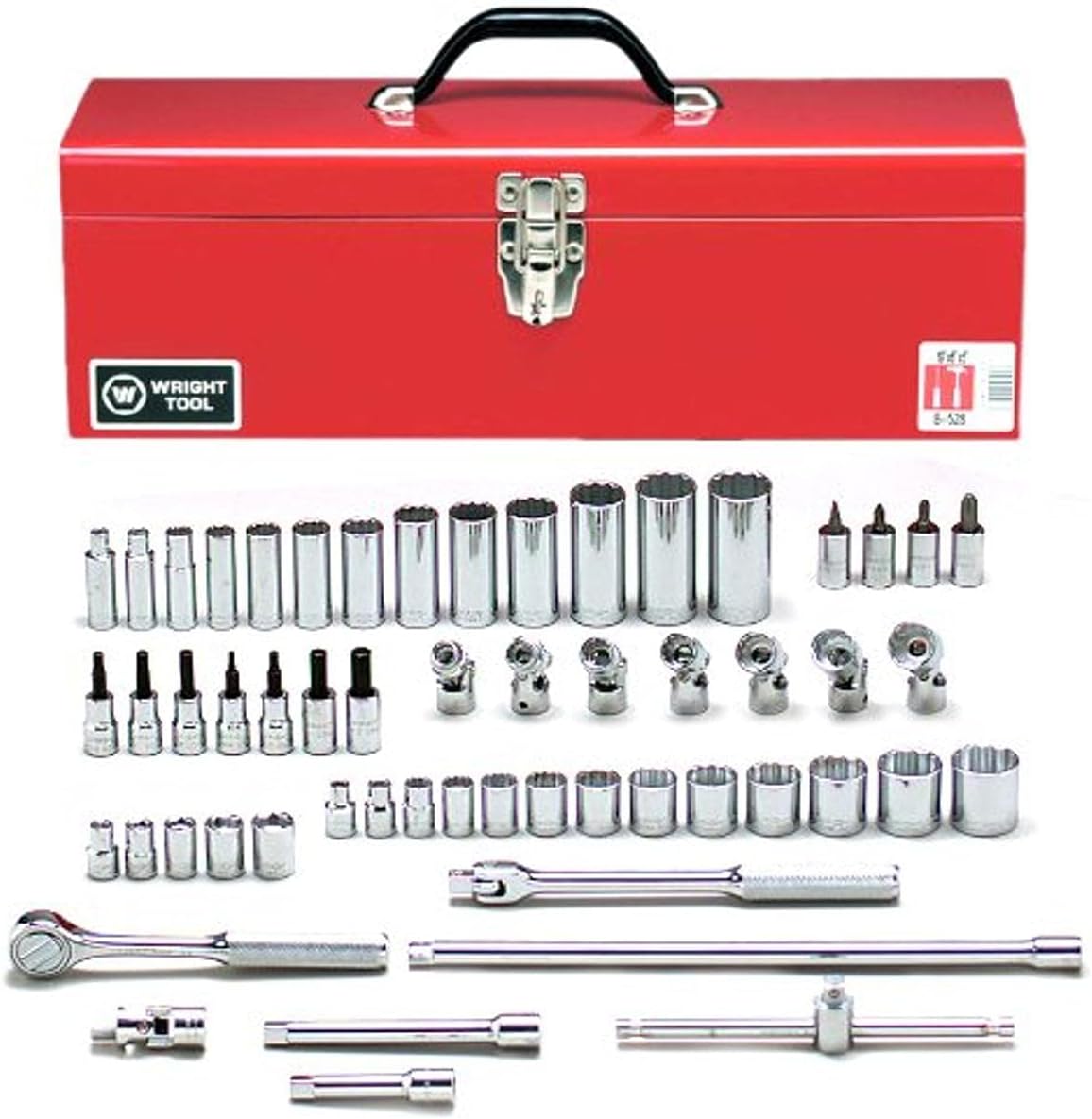 Wright Tool 348 3/8" Drive, 12 Point Std and Deep and Flex Socket Set (57-Piece)