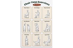 Chair Yoga Pose Poster for Seniors: Enhance Flexibility and Balance