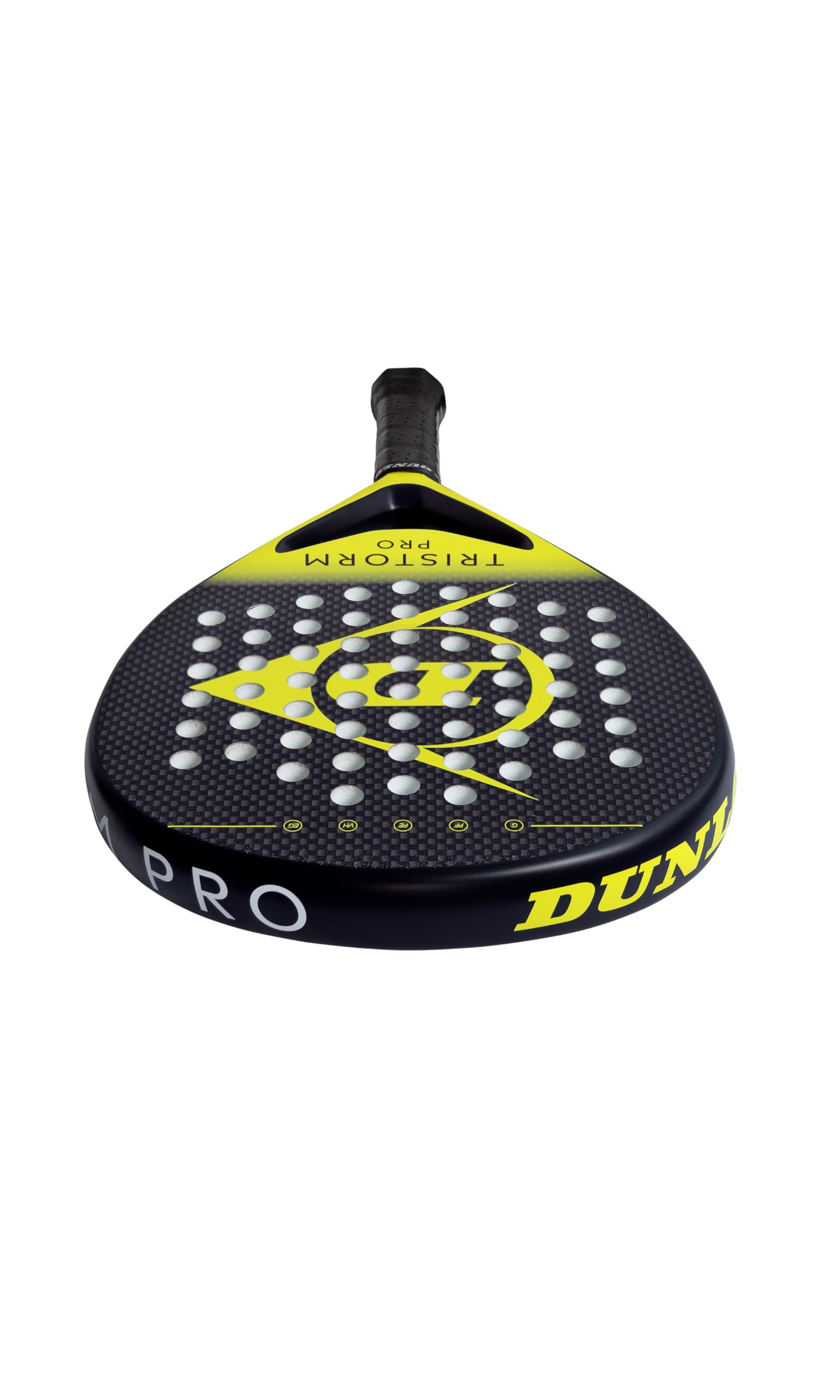 DUNLOP Tristorm Racchetta da Padel – Forma a Diamante, Telaio in Grafite – Tecnologia Power Frame – Finitura Extra Grip e Nucleo EVA Soft – Potenza e Controllo dello Spin