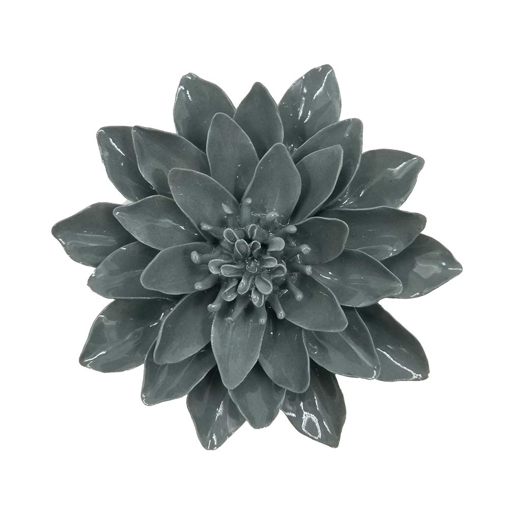 ALYCASO Ceramic Flower Wall Décor Artificial 3D Flower Wall Art for Living Room Home Hallway Bedroom Kitchen Farmhouse Bathroom Dining Room (5.11 inch