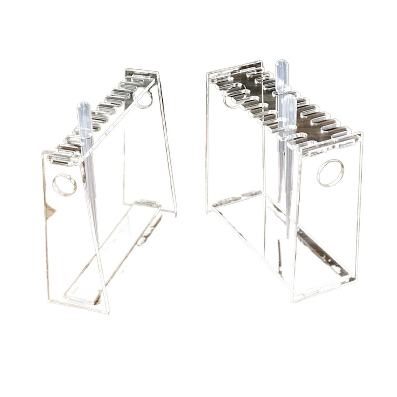 Support de pipette en verre organique stable à 10 fentes en PMMA transparent