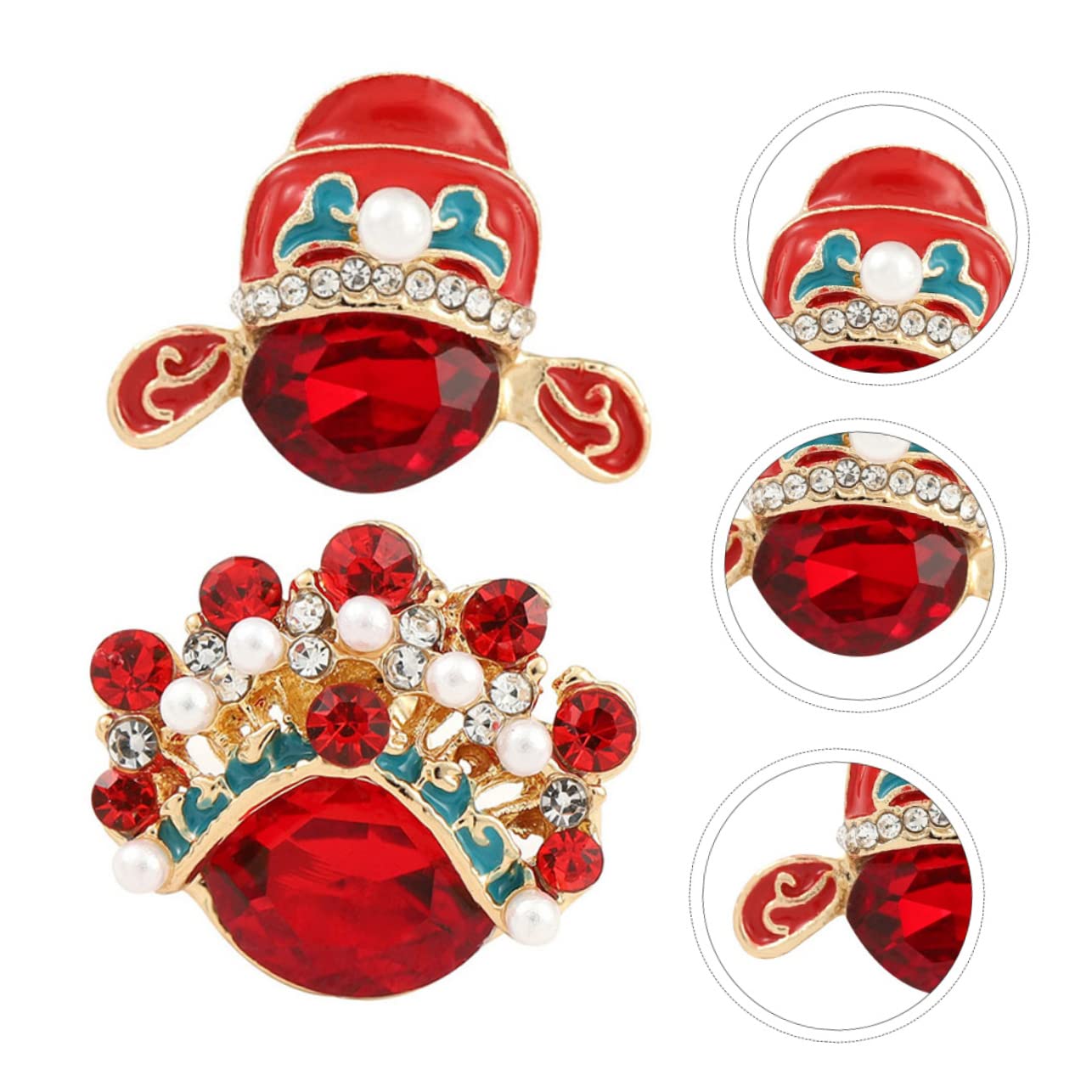 Women's Jewelry Elegantes y delicados 2 Piezas Broches de Maquillaje de ópera China Broche de Camisa de para Mujeres decoración de alfiler de Solapa versátil Flower Brooch