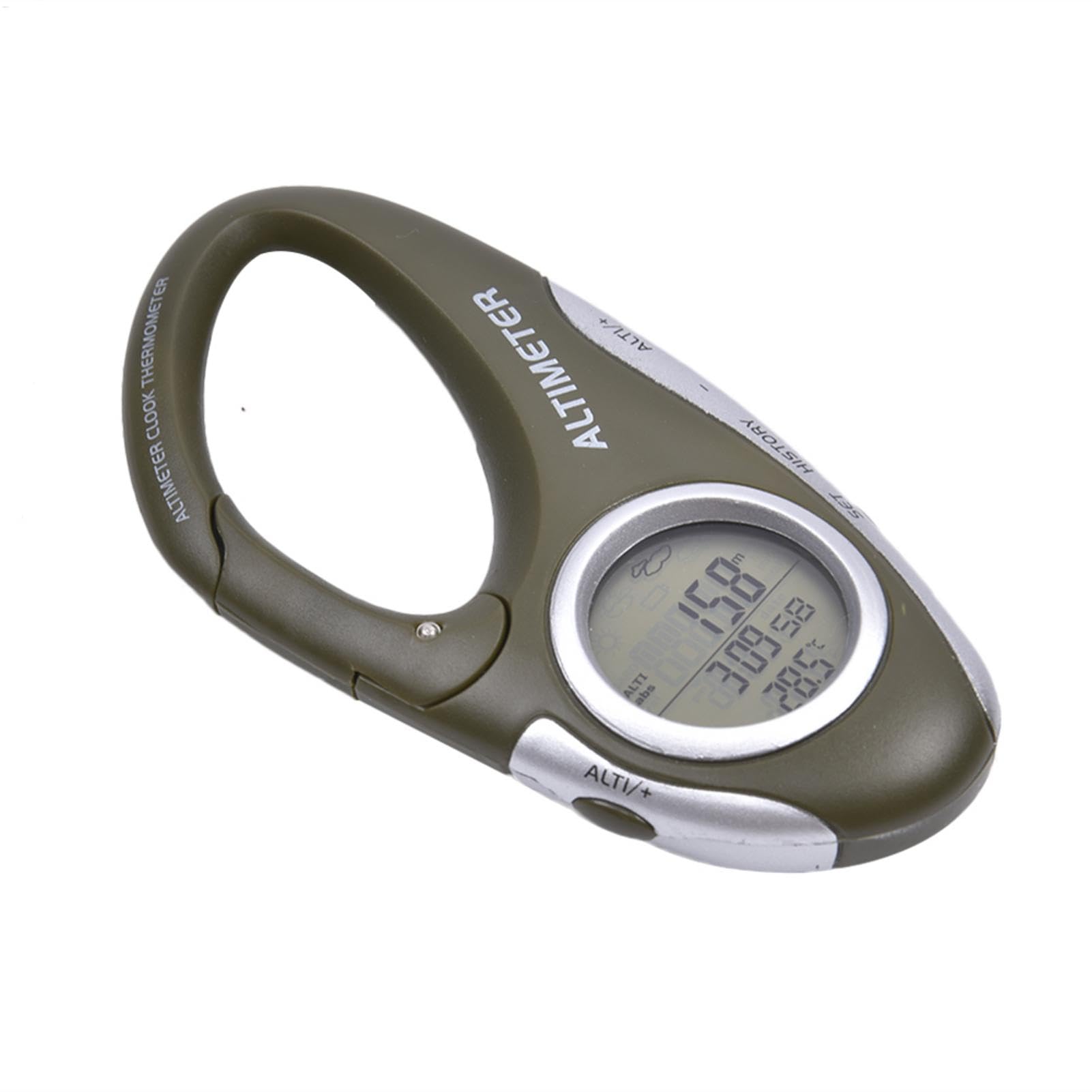 Höhenmesser zum Wandern, Multifunktionaler digitaler Höhenmesser mit Kalender | Wanderzubehör Karabiner-Höhenmesser für Erwachsene