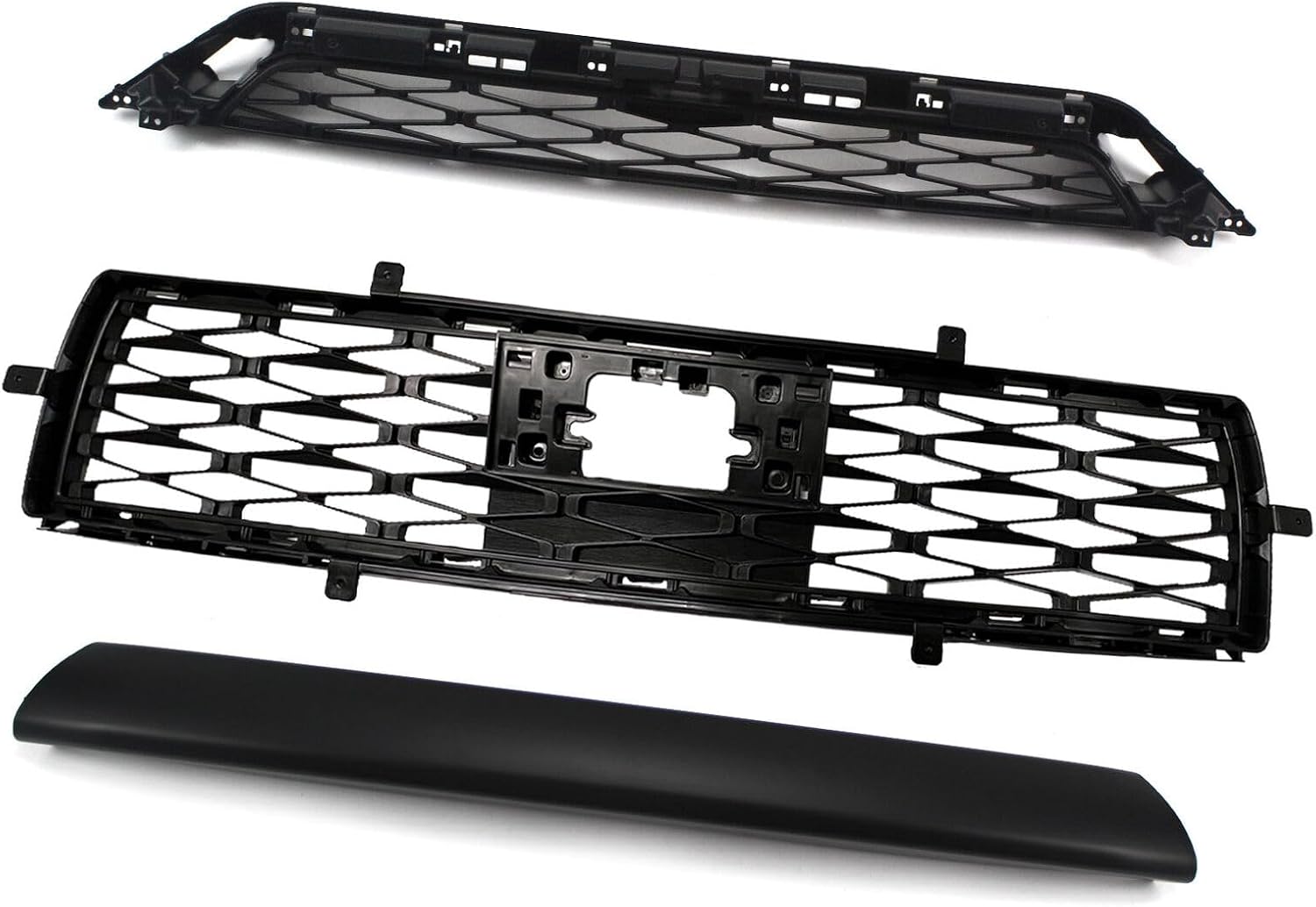 Bewild Front Bumper Upper Lower Grille Fit for 2021 2022 2023 Toyota 4Runner TRD PRO Mesh Grill Asssembly Replacement