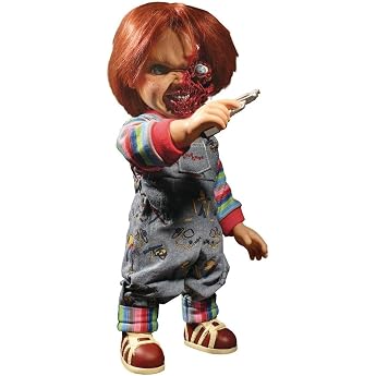 Close Up Child's Play Chucky Doll 15 Inch Talking Pizza Face Chucky