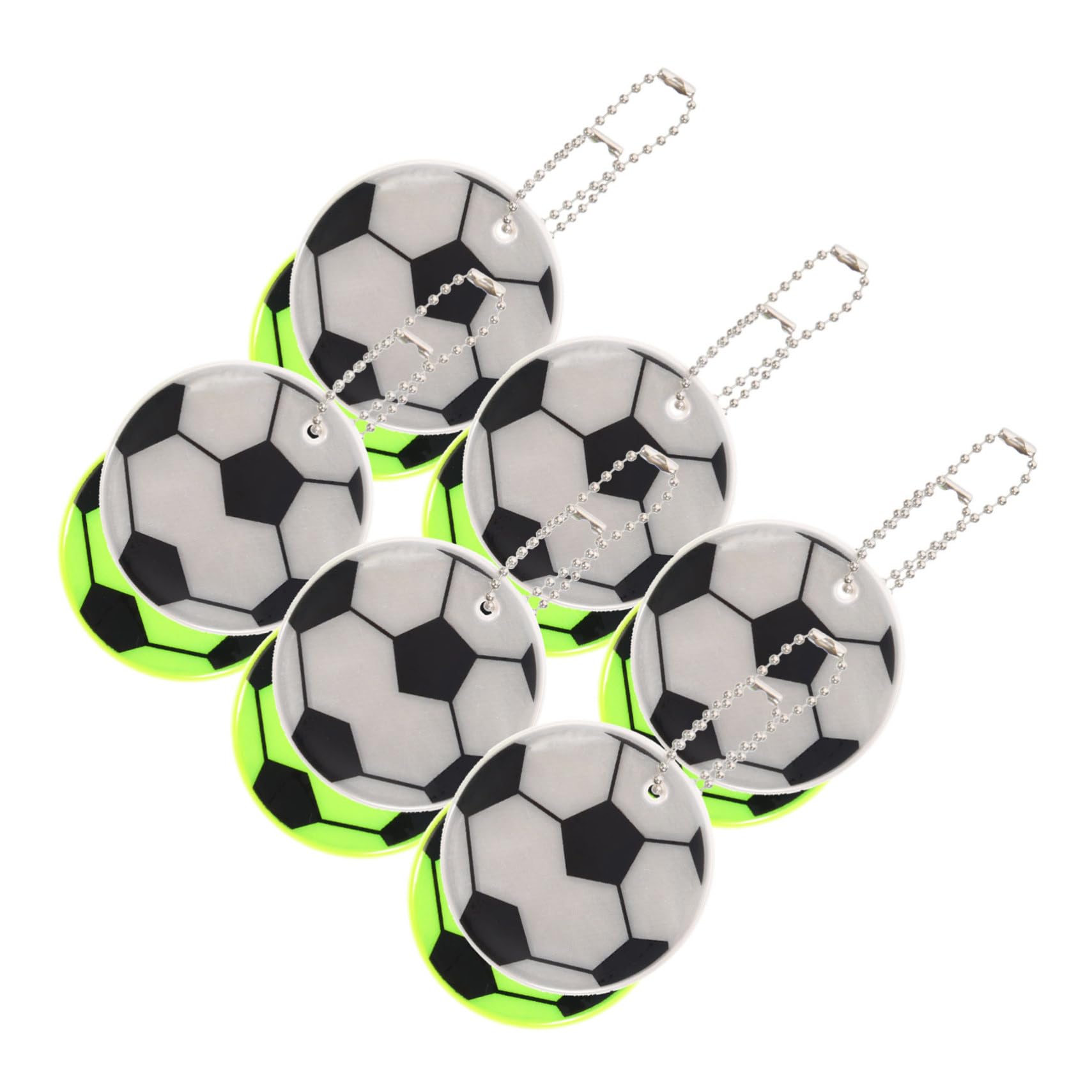 HANABASS Fußball Reflektierende Anhänger Hängende Verzierung Für Taschen Fußballverein Rucksack-hängedekoration Fußball-partygeschenke Reflektierender Fußball Fußballliebhaber Pvc