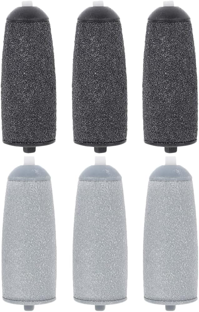 Mipcase 6pcs Extra Coarse Replacement Heads for Electric Foot Remover Compatible with Various Foot Scrubber Tools Plastic Rollers for Effective Pedicure Care