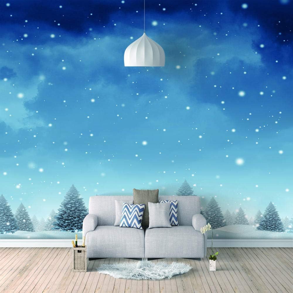 Amazon Co Jp クリスマス3d 壁画 美しい雪景色 ポスター壁紙カスタムメイドデザインの壁画リビングルームホーム壁紙装飾 450x300cm 177x118inch Home Kitchen