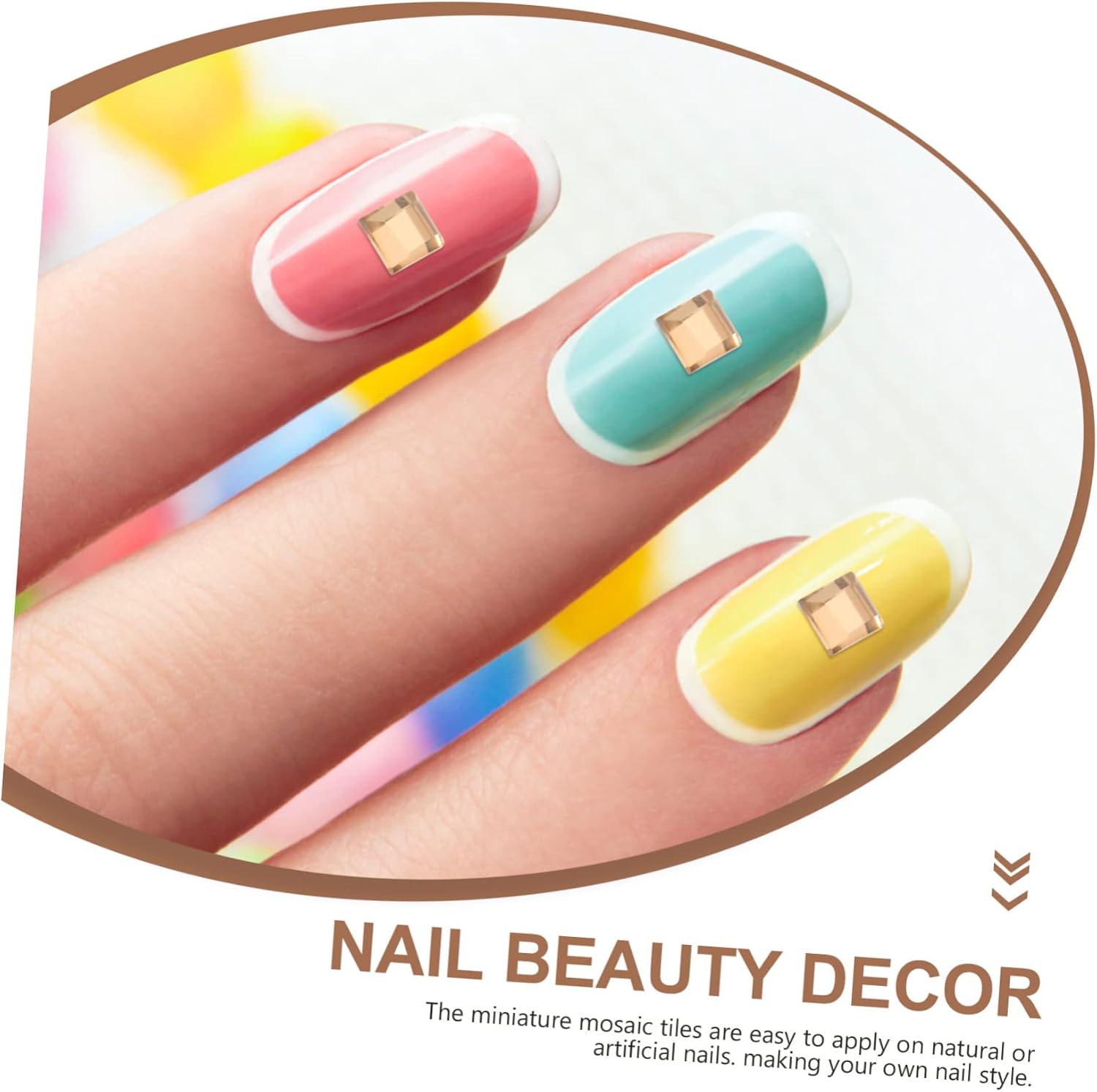 DOITOOL 5000pcs Mini Tiles for Nail Home Decoration Decorative Charms for Fingernail Decor Crafts Making Material