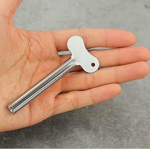 Miniatura 9 de Exprimidor de pasta de dientes, 3 paquetes de exprimidores de tubo de pasta de dientes de metal inoxidable, exprimidor de dientes enrollables para