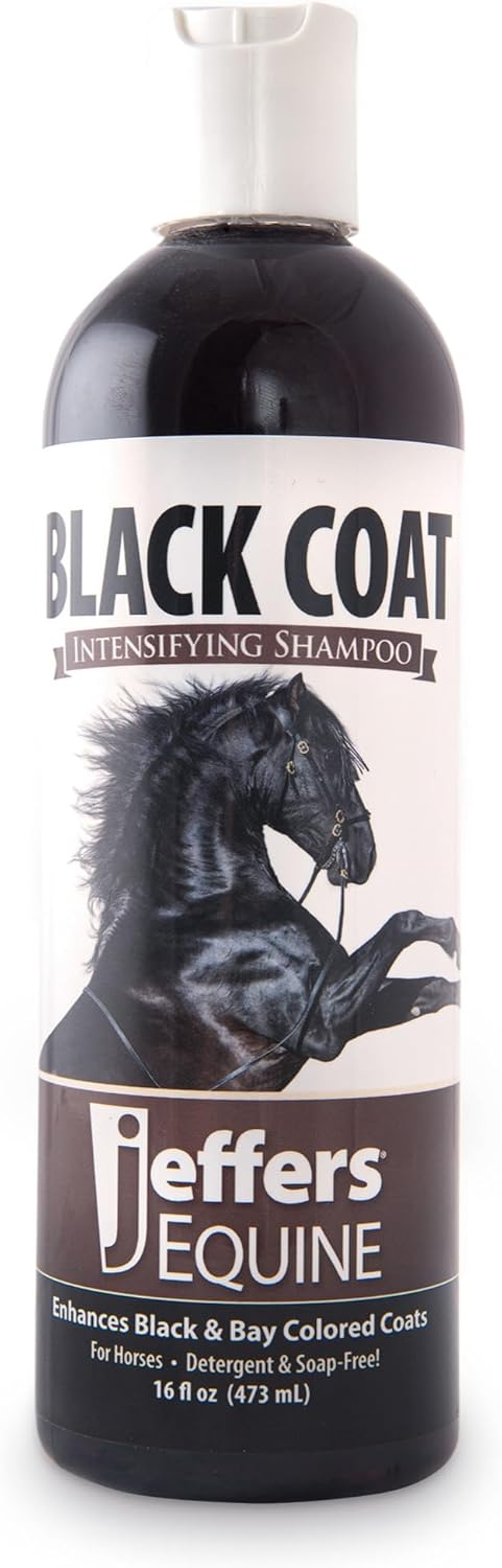 Jeffers Equine Brightening Blue Whitening Horse Shampoo, 128oz – Soap Free, Detergent Free Grooming Shampoo for Coat, Mane & Tail, Removes Tough Stains, Enhances Shine, Safe for White & Light Coats