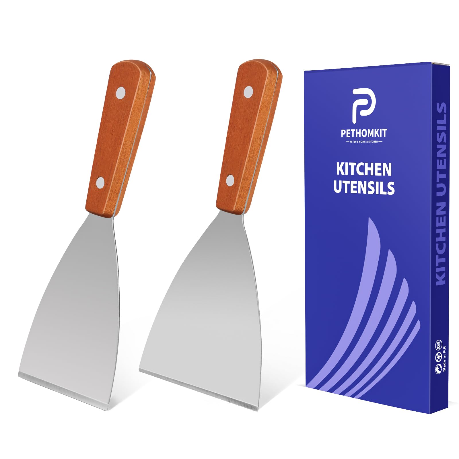 PETHOMKIT Flat Metal Scraper Set