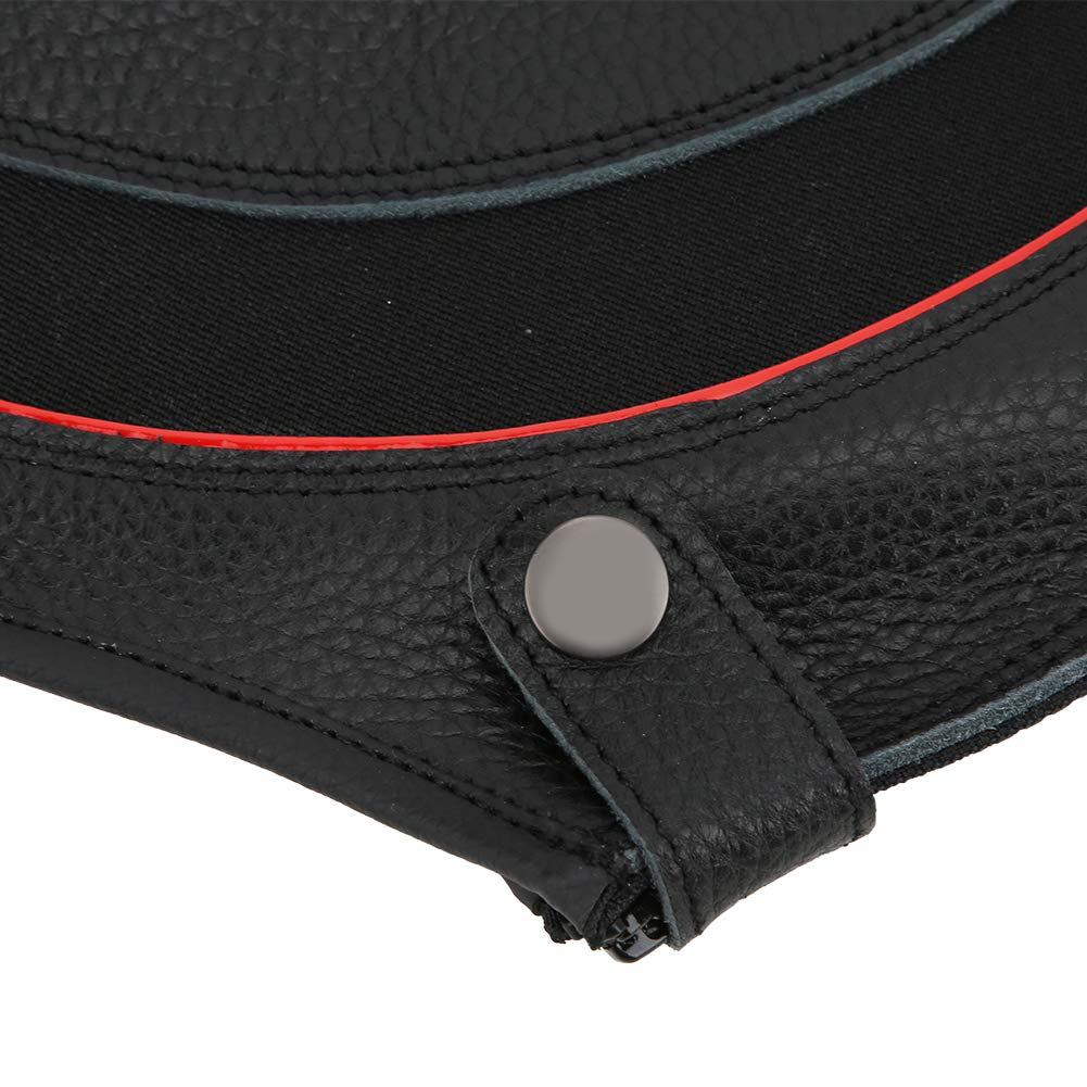 2 Unidades de Polainas ecuestres Profesionales, Mallas de Cuero para Montar a Caballo, Protectores de pantorrillas de Cuero Negro duraderos con Acabado de Primera Calidad para