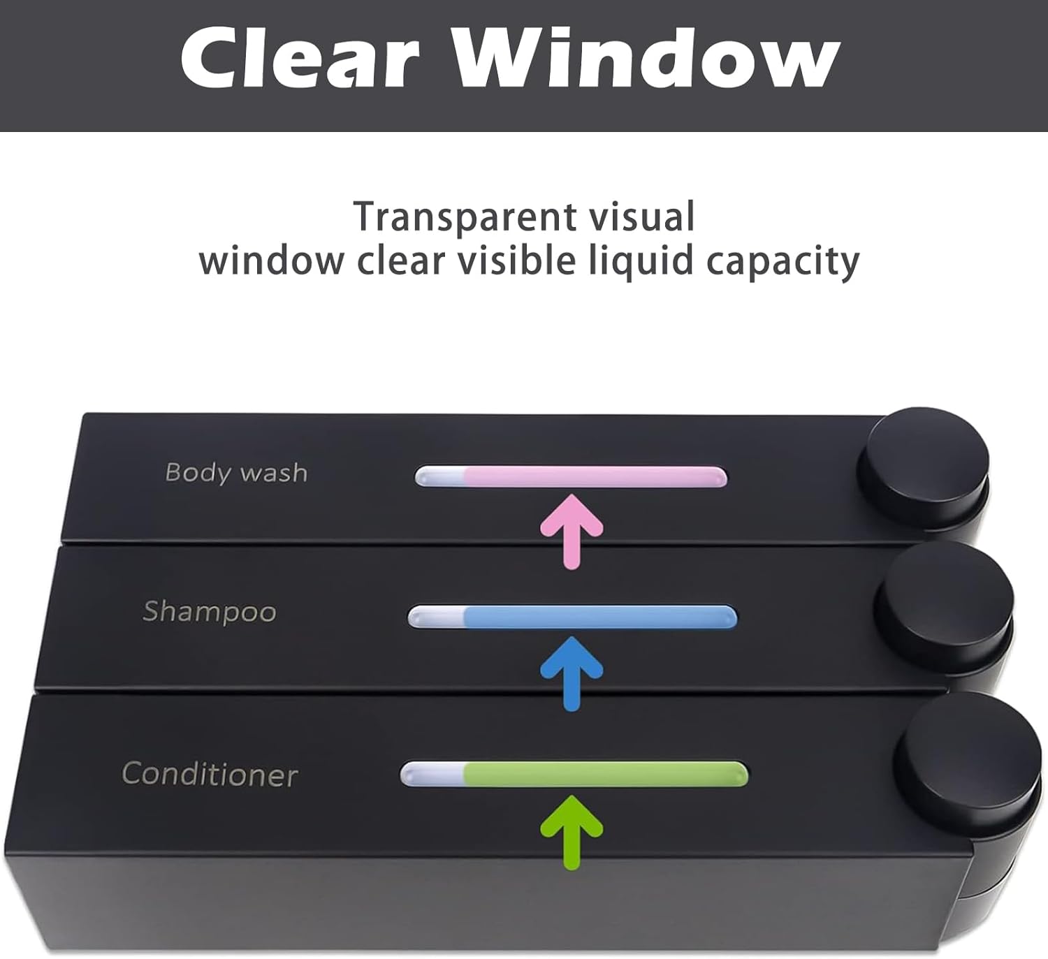 2 Set Shampoo and Conditioner Dispenser- Wall-Mounted 3-Chamber Shower Soap Dispenser, Shower Pump Dispenser and Organizer for Bathroom Kitchen Hotel, No-Drill, 1200ML