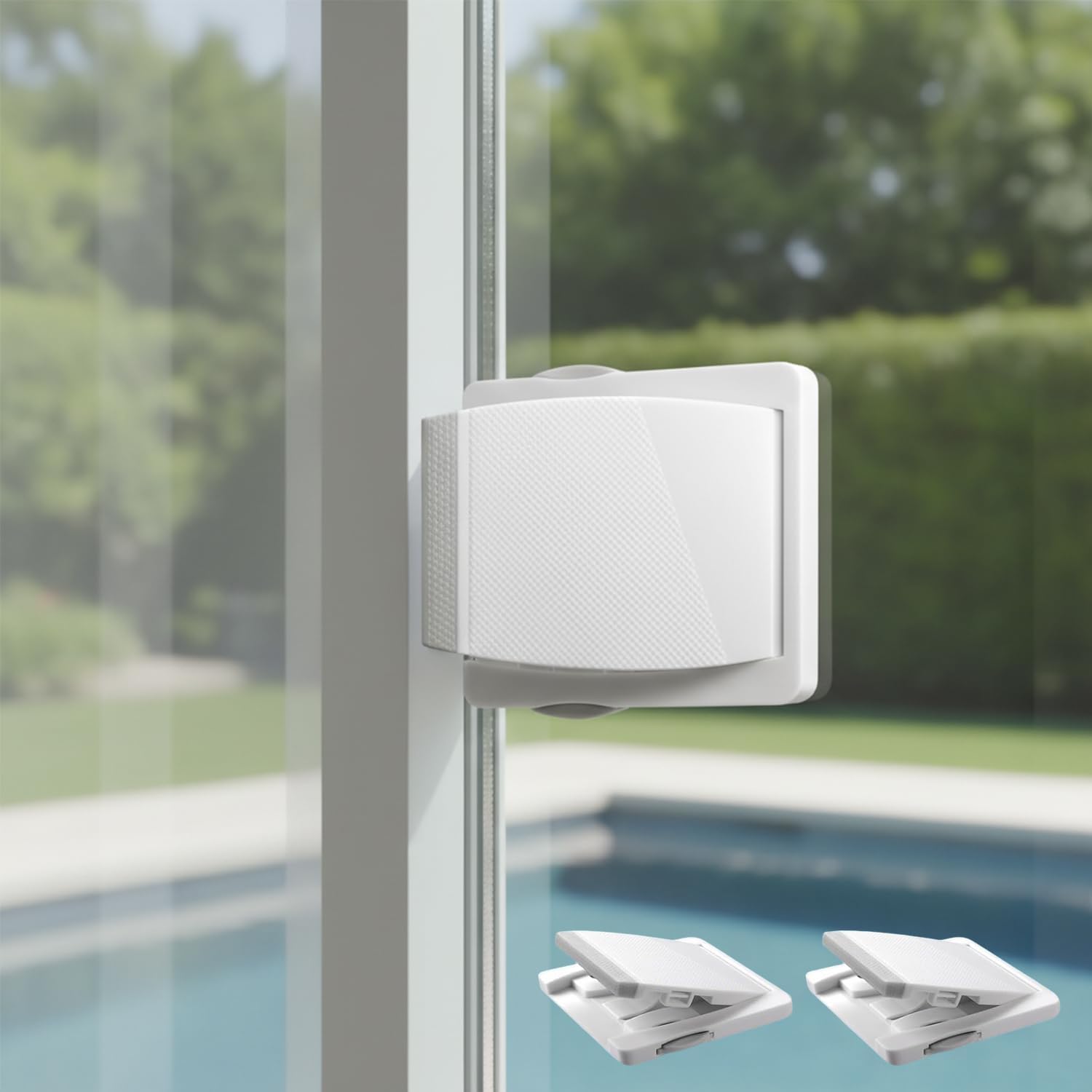 Sliding Door Lock Child Security: 2-Pack for Glass/Patio Doors, Windows & Closets, 3-Second No-Tools Installation, Durable Childproof Safety Lock for Lasting Protection - Baby to Kid Safety (Ages 0-4)