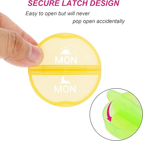 Vista 6 de XL Monthly Pill Organizer 2 Times A Day, AM/PM One Month Pill Box 28 Day,Daily Pill Case Large 4 Week Big Compartments for Pills Vitamin Fish Oil