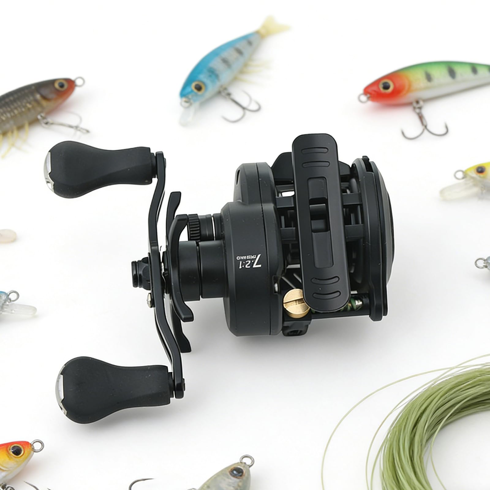 Kołowrotek wędkarski Baitcaster Long 7,2:1 Elektroniczny hamulec DC Samoładujący Przełożenie Micro Przynęty Wszechstronny do słodkiej i słonej wody