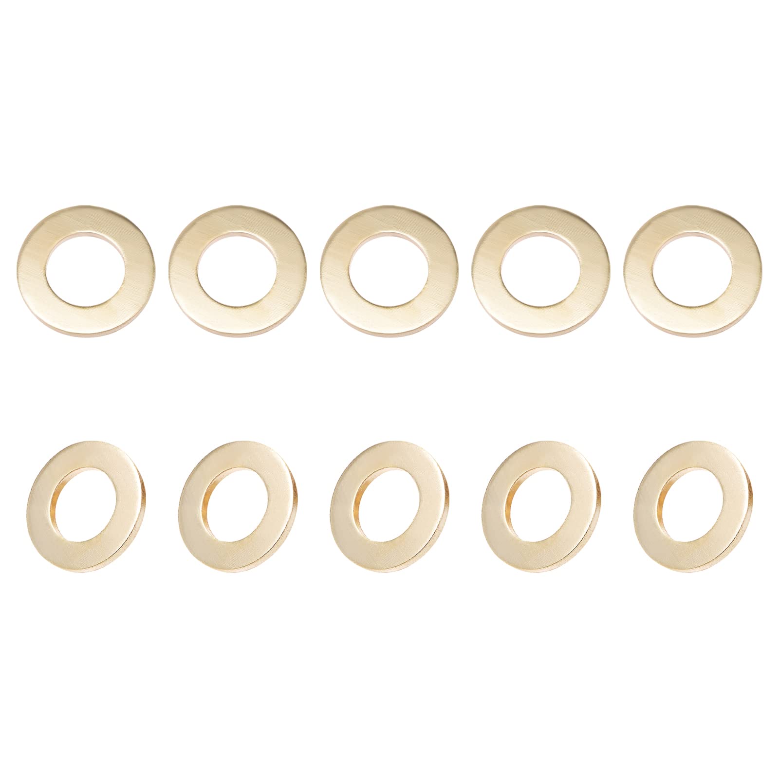 DTGN 20.5mmx36mmx3mm(IDxODxT) Flat Brass Sealing Washers - 10Pack - Good for Industrial Machinery M20 Screws - Brass Flat Ring Gaskets
