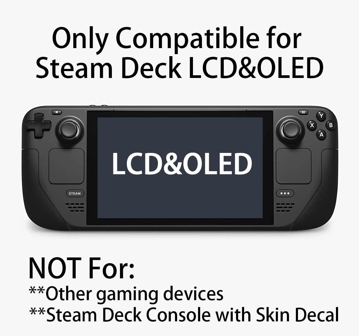 Case Compatible for Steam Deck OLED & LCD Protective Cover Shell Skin Kawaii Pink Angel Hard PC Protection Accessories with Trackpad Sticker Snap on Grip Case