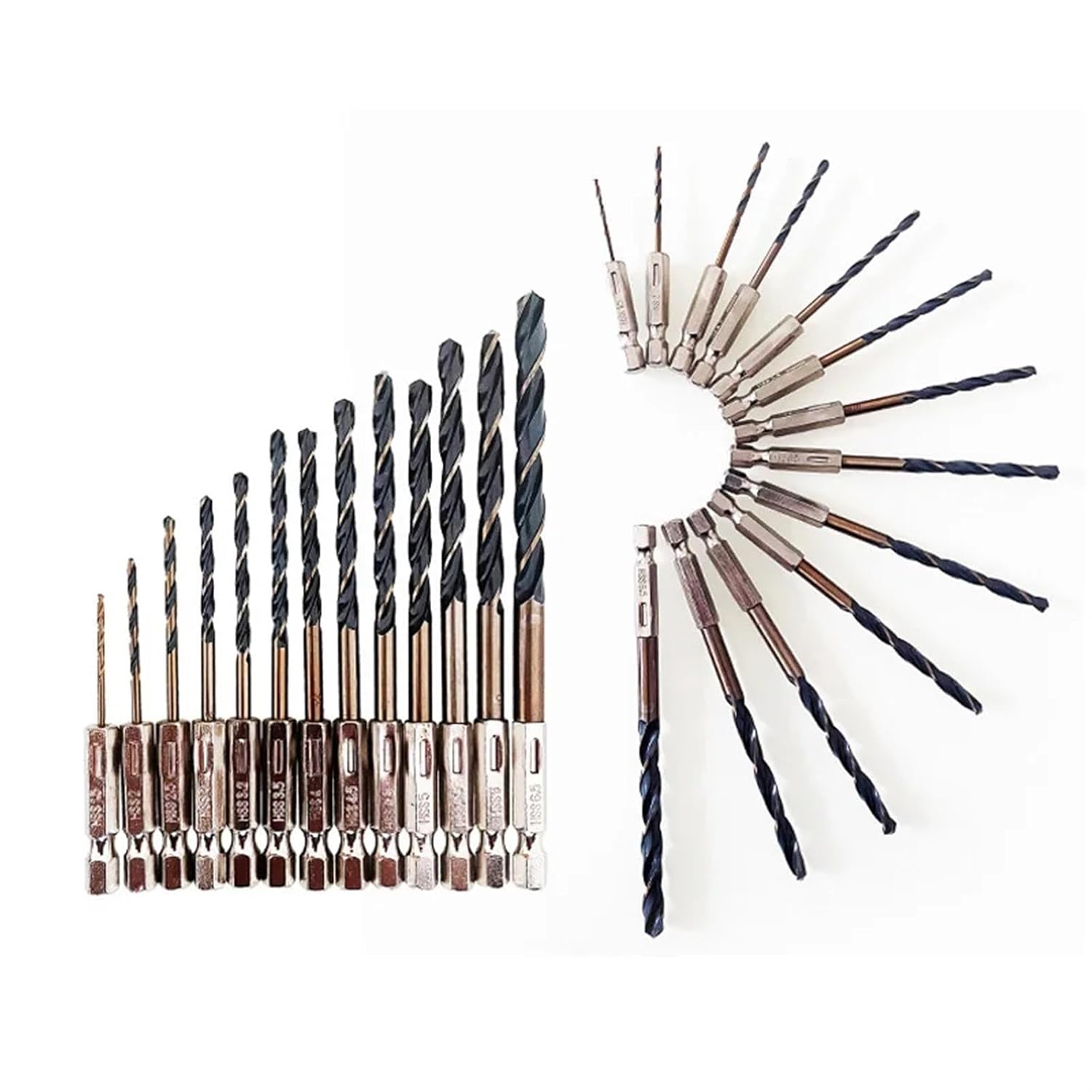 3/7/13PCS Hex Shank Twist Drill Bit Set Wood Metal Hole Cutter Core Drilling Tool Cobalt Drill Bits 1.5 2 2.5 3 3.5 4 5 6mm HSS(3pcs 5.0mm)