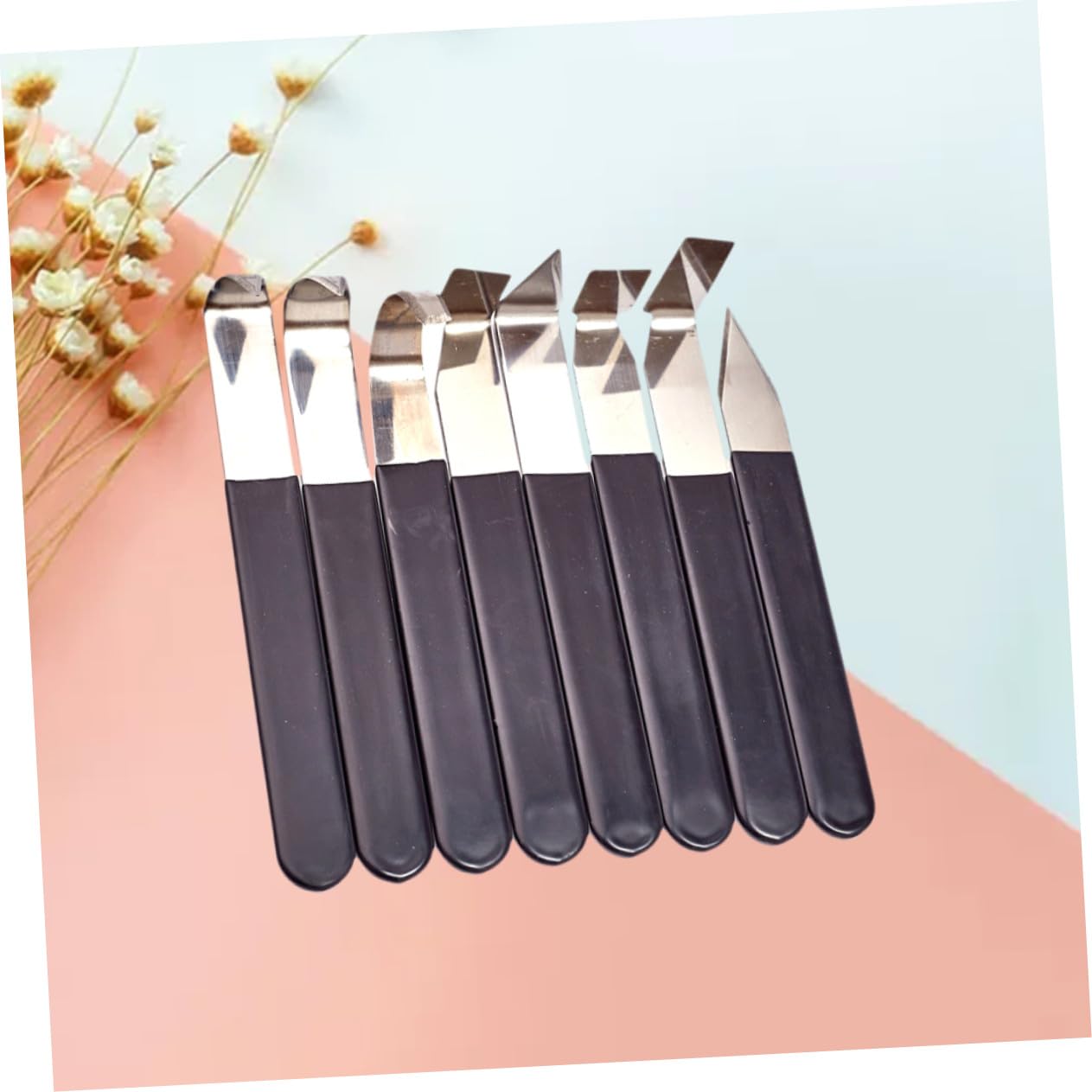 Kit 8 Pezzi Utensili per Ceramica in Acciaio Inossidabile Strumenti per Scultura in Argilla Fai da Te Accessori Compatti per Modellare Argilla Polimerica e Ceramica Artigianato Creativo