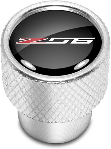 Miniatura 2 de para Chevrolet Corvette C7 Z06 Negro en brillante plateado aluminio válvula válvula tapas