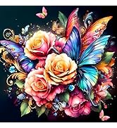 CLAKINLA Chicken Diamond Art Painting Kit - 5D Hen Floral DIY Craft 12x12 Inch