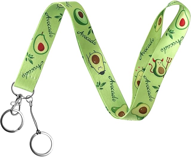 Geiomoo Lanyard with Swivel Buckle, Neck Strap for ID Badge, Keychain Holder (Avocado)