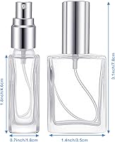 Vista 2 de Paquete de 24 botellas de atomizador de niebla fina de vidrio transparente, mini botella de perfume recargable de 0.5 onzas líquidas, botella