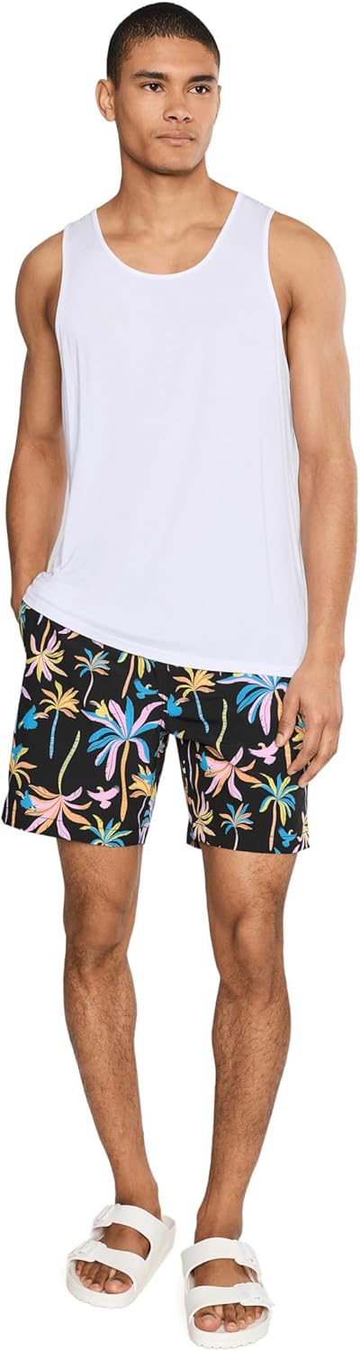 Chubbies Mens The Black Light Nights 7" (Classic Lined Swim Trunks)